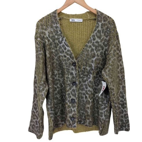 ザラ ZARA クラック加工カーディガン レディース import:M