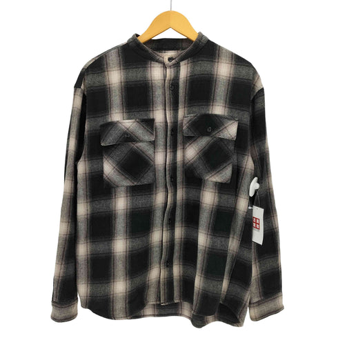 アズールバイマウジー AZUL by moussy NO COLLAR CHECK SHIRT オンブレチェックシャツ メンズ JPN:M