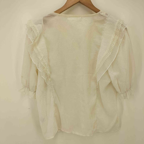 S/S フリルデザインブラウス レディース