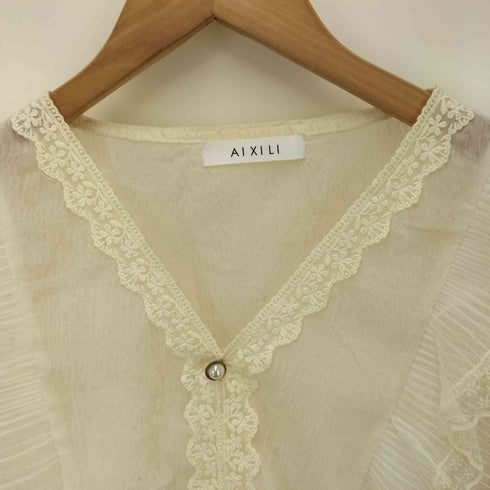 S/S フリルデザインブラウス レディース