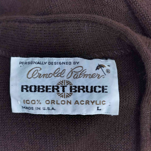 アーノルドパーマー Arnold Palmer 70S USA製 アクリルニットカーディガン メンズ import:L