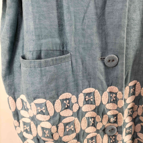 ミナペルホネン mina perhonen DEAR 刺繍デザイン 半袖ワンピース レディース JPN:36