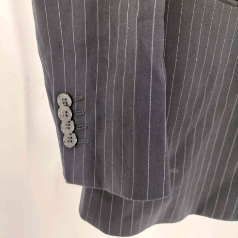 エンポリオアルマーニ EMPORIO ARMANI 00s イタリア製 ピンストライプピークドラペルジャケット メンズ 48