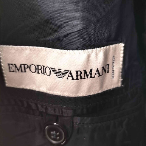 エンポリオアルマーニ EMPORIO ARMANI 00s イタリア製 ピンストライプピークドラペルジャケット メンズ 48
