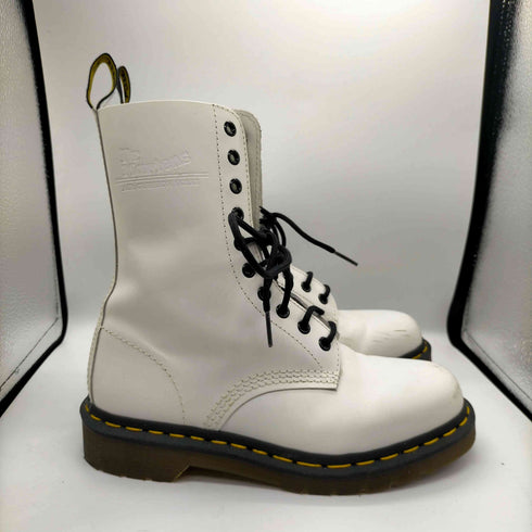 ドクターマーチン Dr.Martens 英国製 1490 WHITE 10ホール レザー ロング ブーツ メンズ UK:5