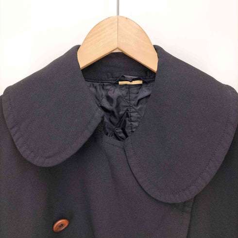 コムデギャルソン COMME des GARCONS 14AW MONSTER期 製品染 丸襟ダブルブレストコート レディース JPN:XS