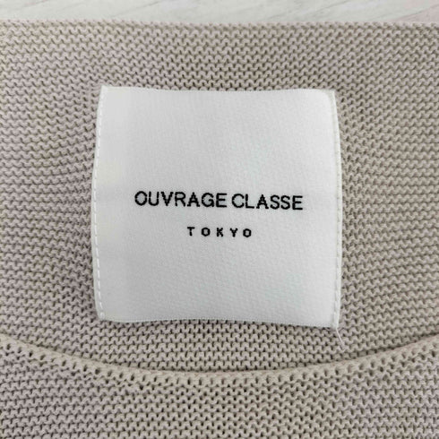 ウヴラージュクラス Ouvrage Classe アシンメトリー 七分袖 アクリル混 コットンニット レディース