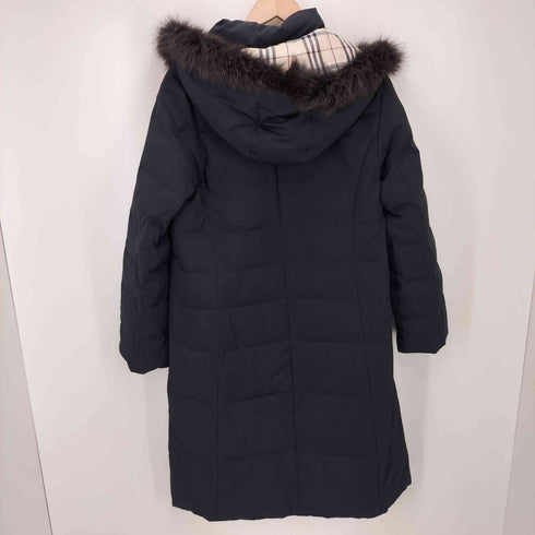 バーバリーロンドン BURBERRY LONDON ファー付き ダウンロングコート レディース JPN:9号