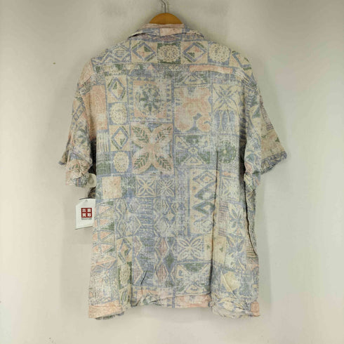 ザラ ZARA 総柄 S/S 開襟シャツ メンズ import:XL