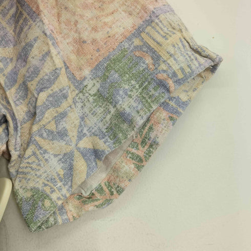 ザラ ZARA 総柄 S/S 開襟シャツ メンズ import:XL