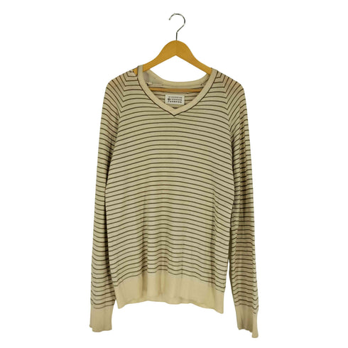 メゾンマルジェラ Maison Margiela Vネックボーダートップス メンズ import:M
