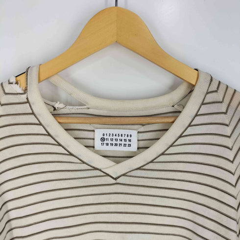 メゾンマルジェラ Maison Margiela Vネックボーダートップス メンズ import:M