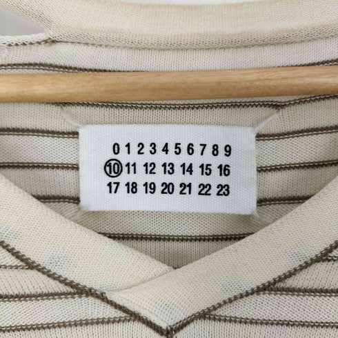 メゾンマルジェラ Maison Margiela Vネックボーダートップス メンズ import:M