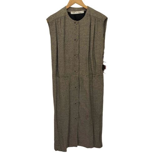コムデギャルソン COMME des GARCONS 70S レーヨン100% 千鳥格子柄 ノースリーブワンピース レディース