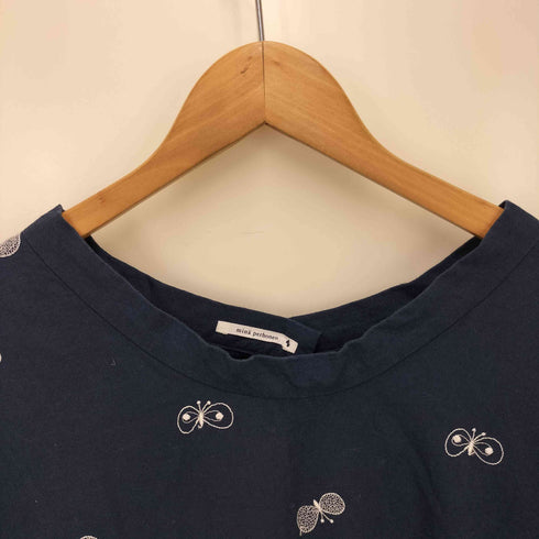 ミナペルホネン mina perhonen choucho 蝶刺繍 長袖ワンピース レディース