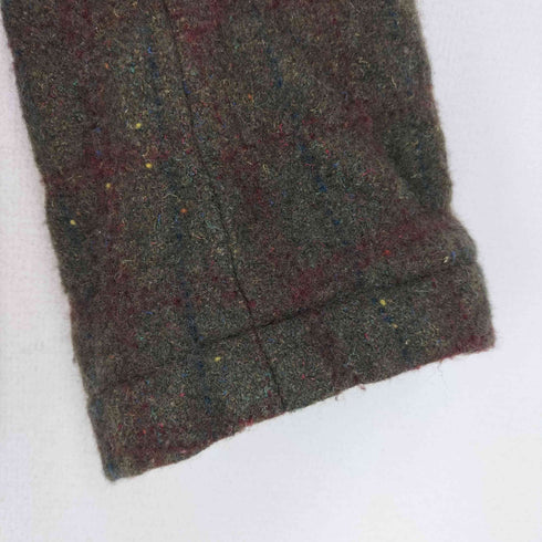 コムデギャルソンオム COMME des GARCONS HOMME AD2004 04AW ウール ダブル マーブル チェック ピーコート 裏地ストライプ メンズ JPN:S
