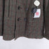 コムデギャルソンオム COMME des GARCONS HOMME AD2004 04AW ウール ダブル マーブル チェック ピーコート 裏地ストライプ メンズ JPN:S