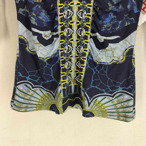 エミリオプッチ EMILIO PUCCI イタリア製 総柄 レーヨン Vネック カットソー レディース FR:36