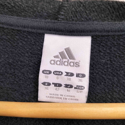 アディダス adidas 00S 背面ロゴプリント ダブルジップアップ パーカー レディース import:S
