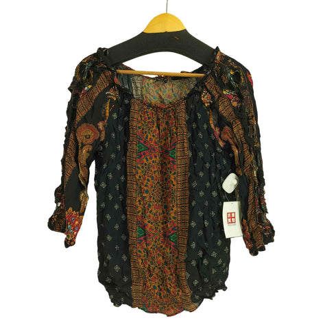 デシグアル Desigual 総柄 レーヨン ブラウス レディース