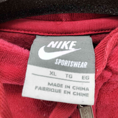 ナイキ NIKE ロゴ刺繍ベロアライクジップパーカー レディース JPN:XL