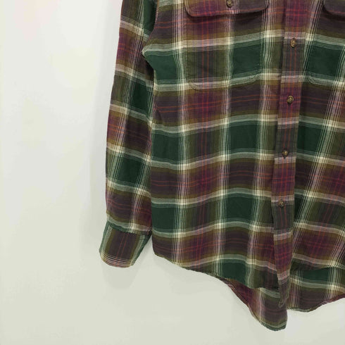 ギャップ Gap 90S 紺タグ マドラスチェック レギュラーカラーフランネルL/Sシャツ メンズ import:S