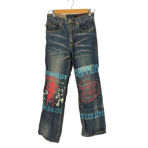 タフジーンズスミス TOUGH Jeansmith ペイントデザインデニムパンツ レディース 28