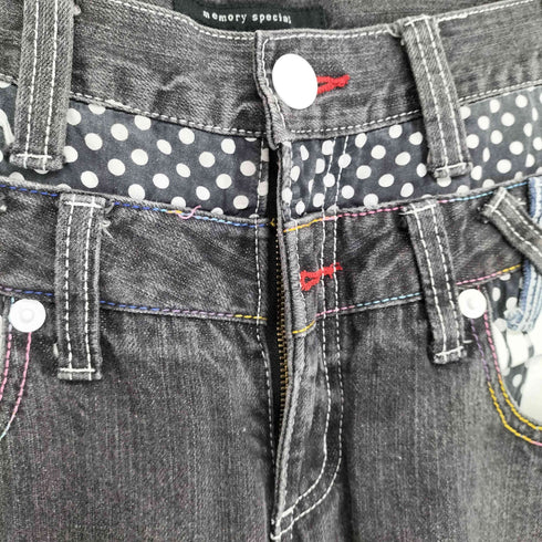 ウエストレイヤードデザインデニムパンツ Y2K レディース