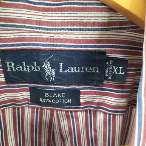 ラルフローレン RALPH LAUREN BLAKE ポニー刺繍 L/S BD マルチストライプ シャツ メンズ import:XL