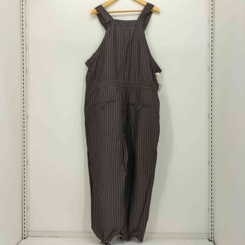 サスクワァッチファブリックス SASQUATCHfabrix. 21SS OVERALL ストライプ リネン オーバーオール メンズ M