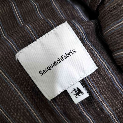 サスクワァッチファブリックス SASQUATCHfabrix. 21SS OVERALL ストライプ リネン オーバーオール メンズ M