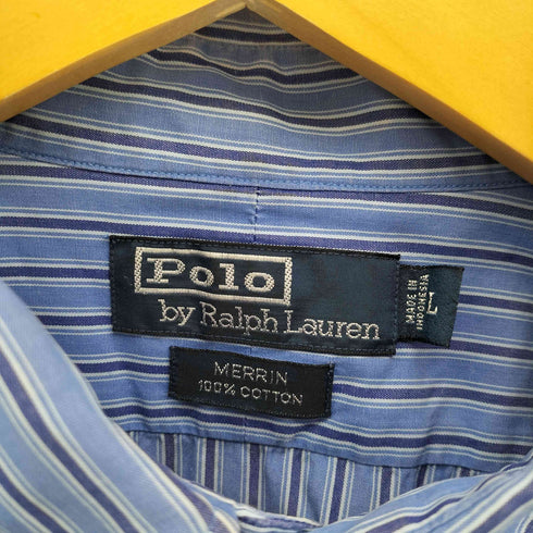 ポロバイラルフローレン Polo by RALPH LAUREN 90s MERRIN ストライプ ドレスシャツ メンズ import:L
