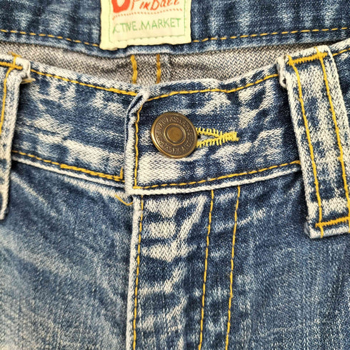 再構築パッチワーク セミフレアデニムパンツ メンズ JPN:M