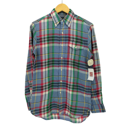 ラルフローレン RALPH LAUREN マチ付 ボタンダウン チェックシャツ メンズ import:XS