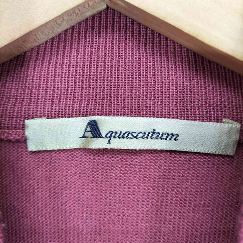 アクアスキュータム AQUASCUTUM カシミヤ混半袖ニット レディース