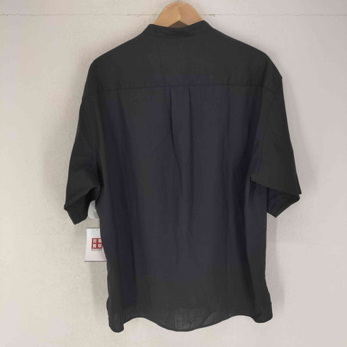 ユナイテッドアローズグリーンレーベルリラクシング UNITED ARROWS green label relaxing ウォッシャブルトロ プルオーバー バンドカラー シャツ メンズ L