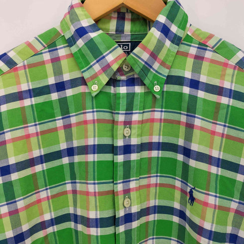 ポロバイラルフローレン Polo by RALPH LAUREN CLASSIC FIT ポニー刺繍 ボタンダウン チェックシャツ メンズ import:S