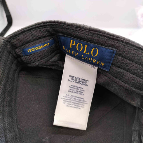 ポロラルフローレン POLO RALPH LAUREN PERFORMANCE 同色 ポニー刺繍 6パネルキャップ メンズ ONE SIZE