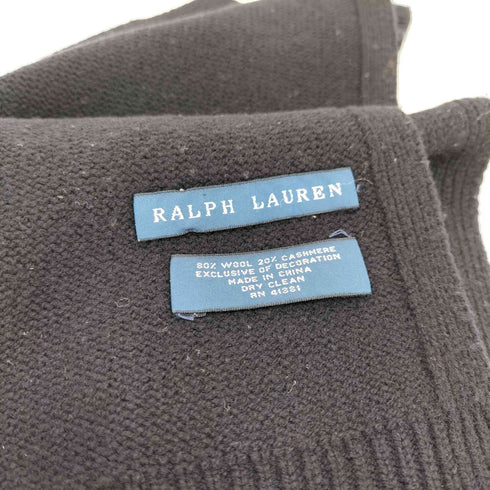 ラルフローレン RALPH LAUREN ポニー刺繍 ウールカシミヤ マフラー メンズ
