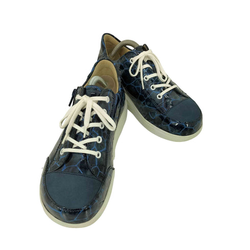 Fin Comfort HACHIOUJI クロコエナメル ローカットスニーカー レディース UK:4