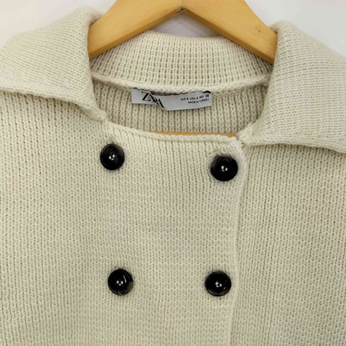 ザラ ZARA PLAIN KNIT BUTTON-UP JACKET レディース import:S