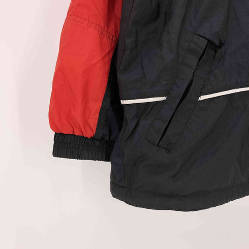 ナイキ NIKE 90s 白タグ AUTHENTIC BASKETBALL 切替 ジップアップ ナイロンジャケット メンズ import:L