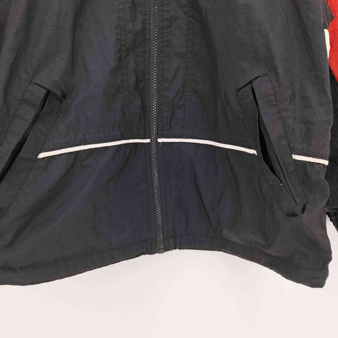 ナイキ NIKE 90s 白タグ AUTHENTIC BASKETBALL 切替 ジップアップ ナイロンジャケット メンズ import:L