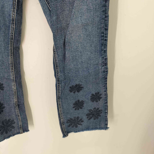デシグアル Desigual PAKAIAN JADI WANITA CELANA JEANS クロップド フレアジーンズ Y2K レディース EUR:40-42