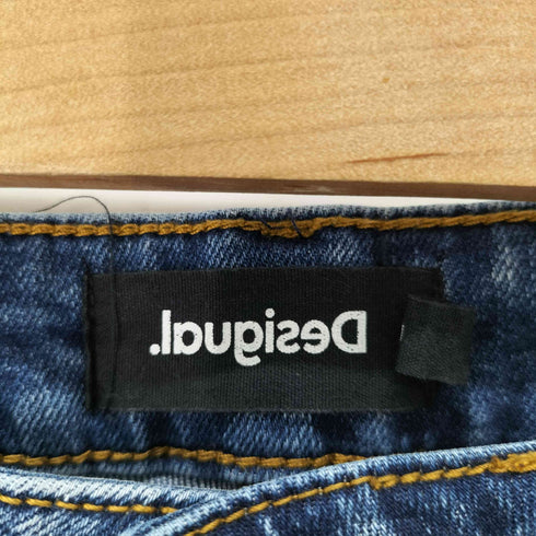 デシグアル Desigual PAKAIAN JADI WANITA CELANA JEANS クロップド フレアジーンズ Y2K レディース EUR:40-42