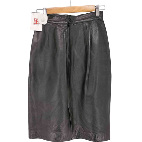 ジュンコシマダ JUNKO SHIMADA バックスリット レザースカート レディース 9