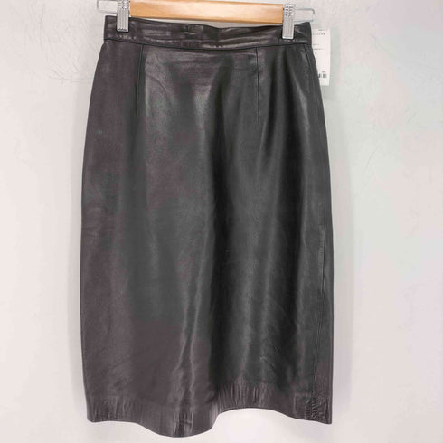 ジュンコシマダ JUNKO SHIMADA バックスリット レザースカート レディース 9