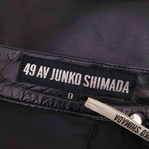 ジュンコシマダ JUNKO SHIMADA バックスリット レザースカート レディース 9