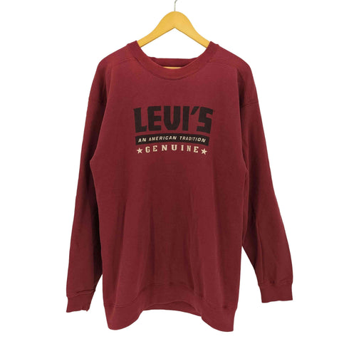 リーバイス Levis 90s USA製 ロゴプリント クルーネックスウェット メンズ import:M