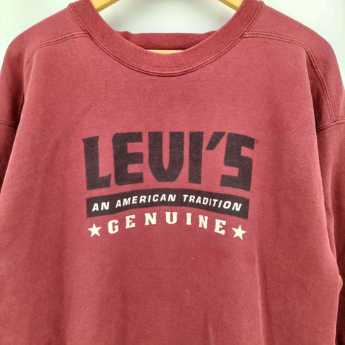 リーバイス Levis 90s USA製 ロゴプリント クルーネックスウェット メンズ import:M
